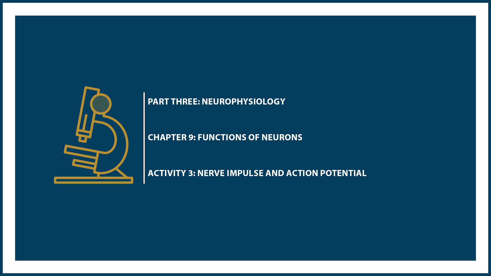 Unit Three: (Suspended part) Chapter 9 - Document 3: Nerve impulse and action potential